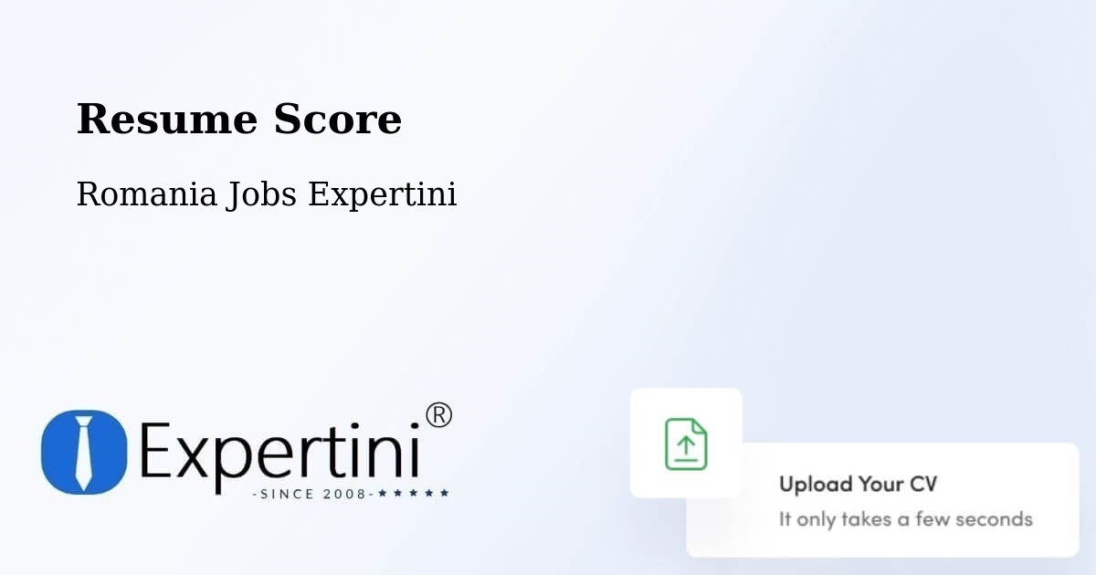 Resume Score & Job Description Match Tool – Marca - Romania Jobs Expertini